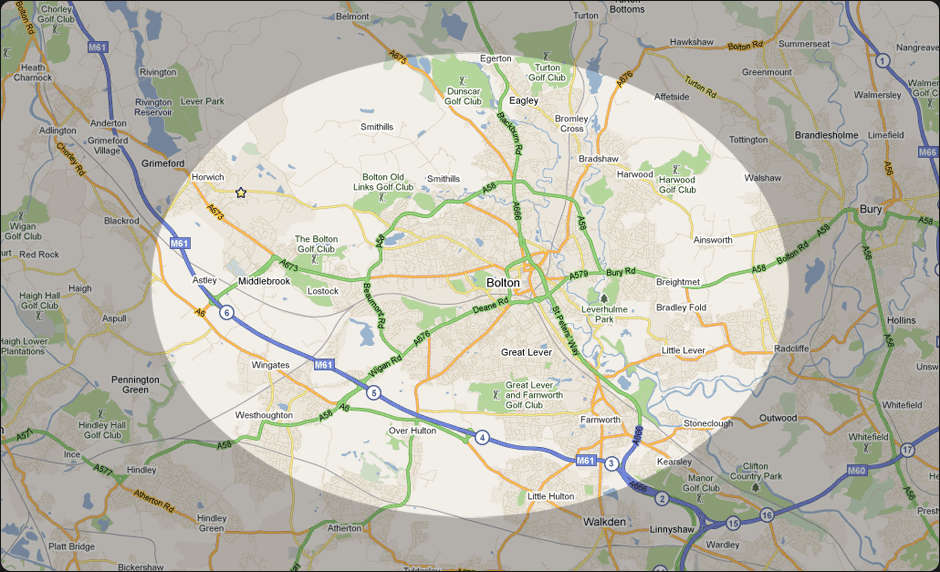 Map of Bolton